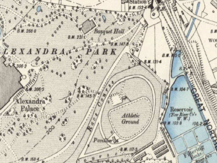London - Alexandra Palace/Park : Map credit National Library of Scotland